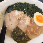 麺屋　はな華 - ツレのあおさラーメン。