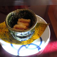 からすみ蕎麦 月と松 - からすみの天ぷら