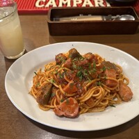 クッチーナ イタリアーナ アリア 六本木 - 厚切りベーコンと揚げナスのスパイシートマトソース
