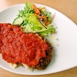 リベロ カフェ - 気まぐれランチ 850円(カツレツ)女性には少し量が多すぎるように感じました。