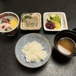 金沢犀川温泉 川端の湯宿 滝亭 - 酢物・香物・おかず・御飯・止椀