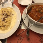 ポルト・イル・キャンティ - カルボナーラMと真夜中のスパゲティM