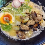 鶏そば炭や 常総店 - 2025.1特製炭焼き鶏そば1200円