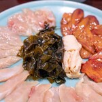 比内地鶏本格焼酎 海舟 - 2025.1 比内地鶏しゃぶしゃぶ（むね肉、むね皮、レバー、生わかめ）