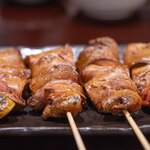 比内地鶏本格焼酎 海舟 - 2025.1 比内地鶏 白レバー串 塩