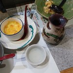 奈良 - 柿と牡蠣のグラタン、燗酒