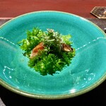 Ji-Cube - ぶりの炙り 山わさび 薬味サラダ