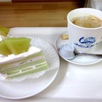 クインズケーキ - メロンショート＋ブレンド！(2014,06/11)