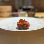 銀座 鮨 魯久 - トロタクの握り