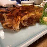 ふぐ 牧野 - 煮凍り。辛子が異様に辛いです