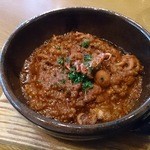 トラットリア・アリオリ - ポルポ・アッフォガート(イイダコのトマト煮)