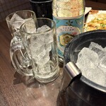 旬菜炭焼 玉河 - キンミヤボトル1本あけちゃいました