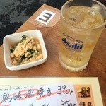 たまい駅前酒場 - 最初の1杯100円と付き出し300円