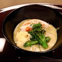 日本料理 山崎 - ズワイガニ、炭焼菜の花、、、