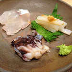鮨 明 高勢 - こち、スミイカ、とり貝