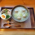 Cafe Rakka - 肉丸與春雨湯（飯版）