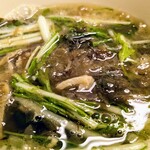 tell me キッチン - 豚肉のカス汁　沖縄そぱの汁アレンジ