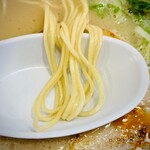 博多 くまちゃんらぁめん - パツんと歯切れのイイ細麺がスープに合う