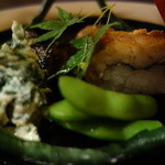 桜田 - 白和え　鱧寿司　枝豆　アップほ