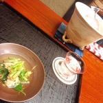 やげんぼり  - 2014/4　鯛の子（ウルイに鰹出汁）