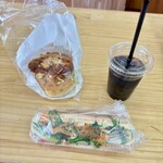 カジパン工房 - 料理写真:梅肉サンドイッチ、エビカツバーガー､アイスコーヒー