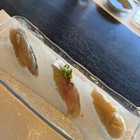 鮨 やまけん 銀座店 - 鰆、鯵、帆立