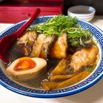 荒野のラーメン - 味玉醤油ラーメン+ネギ_¥900+¥100