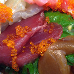 ウミフィッシュマーケットレストラン - 海鮮丼のアップ
