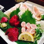 鰻割烹 心艶 - 鶏刺身盛り合わせ