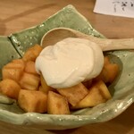 菜づけ百屋 - 柿とクリームチーズの白和え