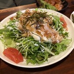 ぽんぽこたぬきのかくれ家 - 長芋と小揚げのサラダ