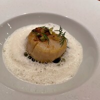 薪焼 銀座おのでら - 帆立　ほうれん草ピスタチオ