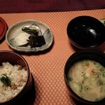 花仙庵 仙仁温泉 岩の湯 - イワナご飯