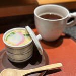 しほう田 - 茶碗蒸し、ホットウーロン