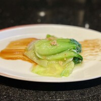 龍天門 - 本日の野菜料理：広東白菜のオイスターソース