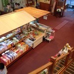Nagatano Yu Shokudou - 売店を二階の休憩室から撮影