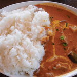 インド・ネパール料理　ビカシュ - なすびとじゃが芋のカレー 大盛ベリー×４ホットバージョン