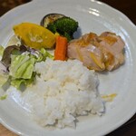 キッチン ブルー グローブ - 再びワンプレート