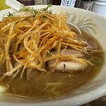 風の子ラーメン - とんこつみそ + 辛ネギ