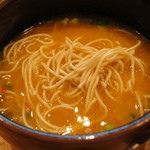 田中商店 - 赤オニ（辛子挽肉）でつけ麺風に。