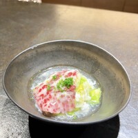 十皿 - 鯨とレタスのミルフィーユ　ハリハリ風