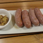 自家製ソーセージ＆麦酒 SARU BACON - 焼ソーセージ