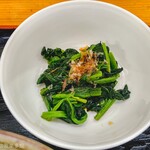 麺紡 - 菠薐草のお浸し