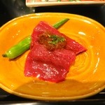 北新地 弧柳 - 季節のおまかせコース(12000円)・魚庭_島根県のカドザメ 諸味醤油