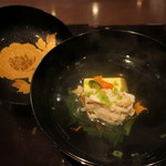 北新地 弧柳 - 季節のおまかせコース(12000円)・煮物椀_のど黒 毛蟹 玉子豆腐 臭橙