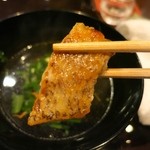 北新地 弧柳 - 季節のおまかせコース(12000円)・煮物椀 _のど黒のアップ