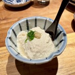 炭火焼鳥 きち蔵 - お通し 自家製豆腐