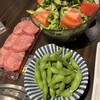 宴会焼肉 仁と肉 - 牛たん、チョレギサラダ、ワサビの枝豆