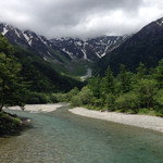 メインダイニングGRAND - 梓川と奥穂高方面を望む 2014.6