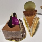 파티스리 베르벤느 - 쇼콜라 오랑주(500엔), 카라멜 치즈케이크(399엔)